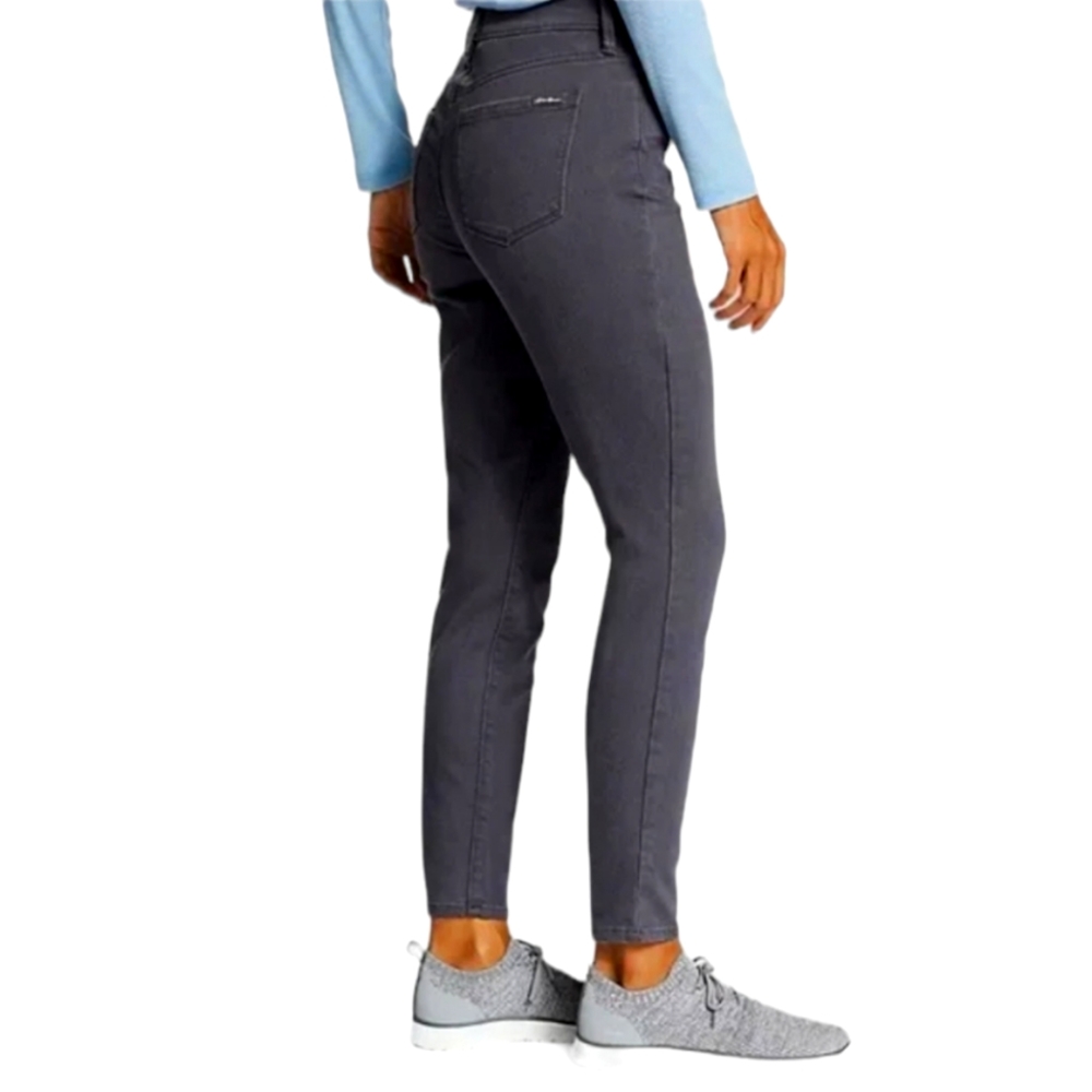 Eddie Bauer  Grey Elysian Slightly-Curvy High-Rise Slim Straight  Pant - Picture 2 of 16